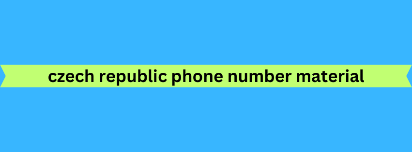 czech republic phone number material