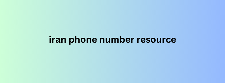 iran phone number resource